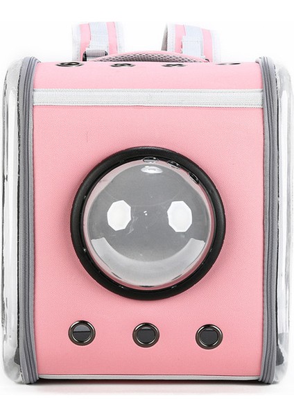 Pembe 1 Pet Küçük Köpek Kedi Çanta Paketi Taşıyıcı Şeffaf Kafes Omuz Çantası Sırt Çantası Taşıma Taşınabilir Nefes Katlanabilir Seyahat Paketi (Yurt Dışından)