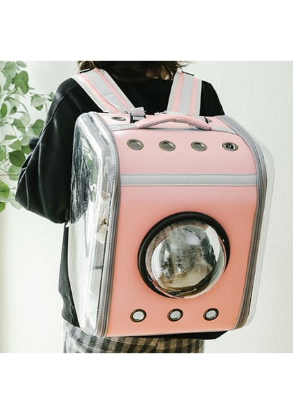 Pembe 1 Pet Küçük Köpek Kedi Çanta Paketi Taşıyıcı Şeffaf Kafes Omuz Çantası Sırt Çantası Taşıma Taşınabilir Nefes Katlanabilir Seyahat Paketi (Yurt Dışından) fiyatları