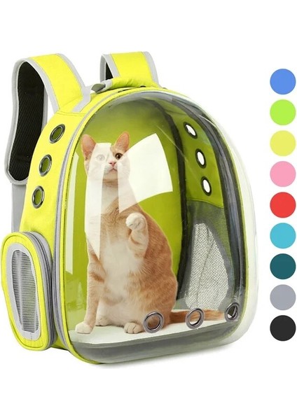 Sarı Kedi Taşıma Çantası Uzay Evcil Hayvan Sırt Çantası Nefes Taşınabilir Şeffaf Sırt Çantası Yavru Köpek Taşıma Taşıyıcı Uzay Kapsülü Çanta Evcil Hayvanlar (Yurt Dışından)