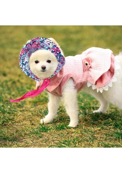 L Köpek Şapka Pet Yuvarlak Ağız Prenses Kap Kulak Deliği ile Uv Koruma Küçük Orta Büyük Köpekler Için Köpek Şapkaları Köpek Güneş Şapkası Dış Mekan Için (Yurt Dışından) fırsatları