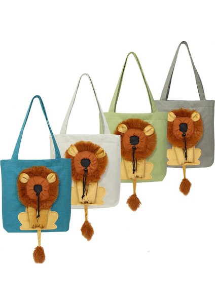 B Aslan Şeklinde Omuz Çantası Açıkta Olabilir Pet Kanvas Çanta Kediler ve Köpekler Için Tote Çanta Küçük Evcil Hayvan Taşıma Çantası Moda Nefes Alabilir (Yurt Dışından) fiyatları