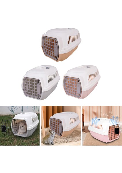 Pembe Nefes Kedi Taşıyıcı Kutusu Tote Hava Taşıyıcıları Kapı Kilidi Taşıyıcı Sepet Köpek Kamp Için (Yurt Dışından) modelleri