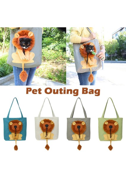 Yeşil Yumuşak Evcil Hayvan Taşıyıcıları Aslan Tasarım Taşınabilir Nefes Çanta Kedi Köpek Taşıma Çantaları Giden Seyahat Evcil Hayvan Çanta Güvenlik Fermuarlı (Yurt Dışından) indirimleri