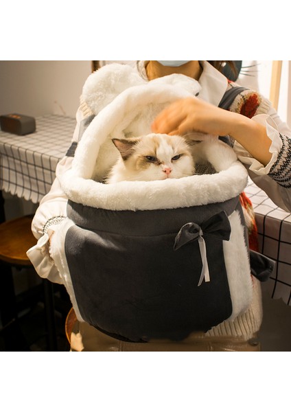 Pembe L (6 kg Içinde) Pet Kedi Çantası Sevimli Hayvan Taşıma Köpek Kedi Kış Sıcak Peluş Seyahat Çantası Göğüs Çantası Nefes Kedi Hayvan Taşıma Sırt Çantası (Yurt Dışından)