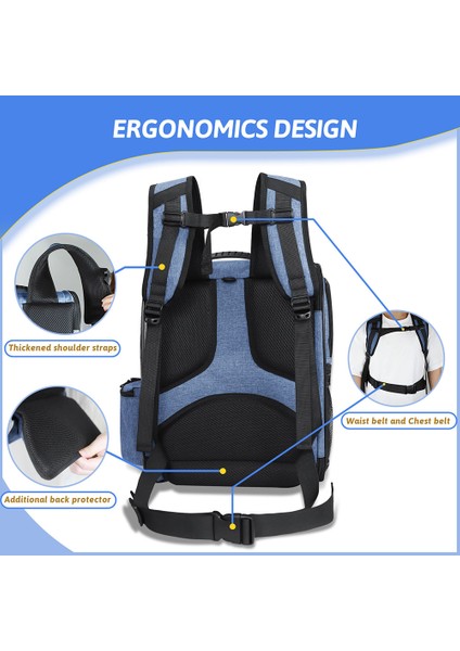 Mavi Pestskd Kedi Sırt Çantası Taşıyıcı Çift Omuz Evcil Hayvan Çantası Fermuarlı ve Nefes Örgü Pet Sırt Çantası Köpek Yürüyüş Seyahat Çantası (Yurt Dışından) modelleri