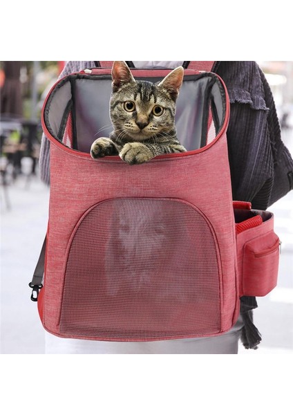 Pembe Kedi Çantası Sırt Çantası Köpekler Için Örgülü Yenilikçi Gezgin Kabarcık Sırt Çantası Cepli Kediler ve Köpekler Için Evcil Hayvan Taşıyıcıları Seyahat Için (Yurt Dışından) fırsatları