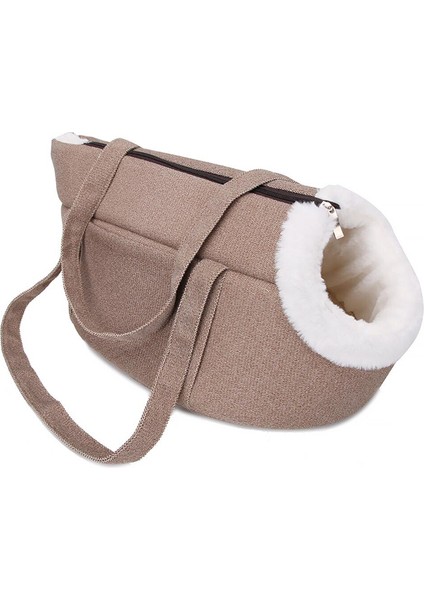Haki Kadife Kedi Taşıma Çantası Kediler Için Sırt Çantası Panier Çanta Kedi Seyahat Için Peluş Kediler Çanta Sırt Çantası Yatak Köpek Pet Kedi Aksesuarla (Yurt Dışından)
