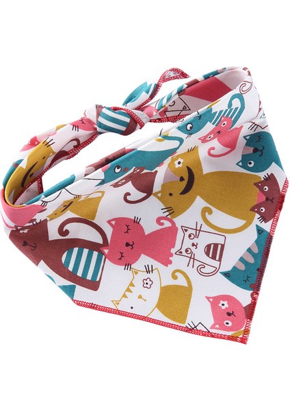 M L Köpekler Kediler Için Aksesuarlar Evcil Hayvan Önlükleri Bandanalar Yavru Kedi Ürünleri Ekose Çizgili Yıkanabilir Yumuşak Nefes Alabilir Üçgen Eşarp Köpek Bandana (Yurt Dışından)