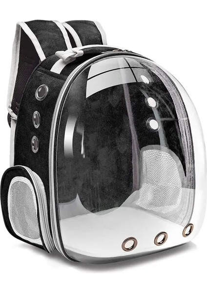 Siyah Kedi Çantası Köpek Çantası Evcil Hayvan Çantası Dışında Evcil Hayvan Çantası Taşıma Uzay Kapsülü Sırt Çantası Nefes Alabilir Taşınabilir Seyahat Şeffaf Çanta Kedi Sırt Çantası (Yurt Dışından)
