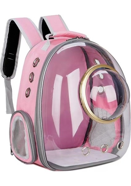 Pembe Kedi Çantası Nefes Taşınabilir Evcil Hayvan Tavşan Taşıma Çantası Açık Hava Seyahati Için Sırt Çantası Kedi Köpek Şeffaf Uzay Evcil Hayvan Sırt Çantası Kedi Ürünleri (Yurt Dışından)