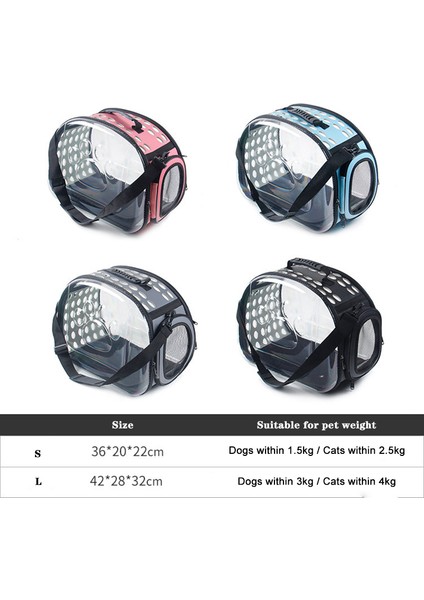 Mavi L (42X28X32CM) Kedi Köpek Taşıma Çantası Taşıma Seyahat Nefes Alabilir Pet Çanta Taşınabilir Omuz Sepeti Sırt Çantası Tavşan Çantası Şeffaf Kafes (Yurt Dışından) fırsatları