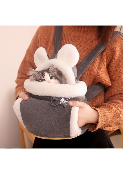 Kahve 33X25X27 cm Taşıyıcı Kedi Sırt Çantası Kedi Kediler Için Taşınabilir Kış Sıcak Iki Omuz Uzay Sırt Çantası Pet Gezi Çantası Konveyörler ve Pusetler (Yurt Dışından)