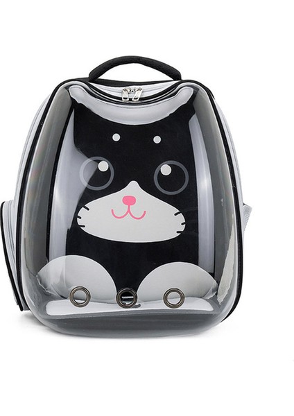 Siyah 36X27X40 cm Kedi Çantası Nefes Omuzlar Sırt Çantası Taşınabilir Evcil Hayvan Taşıma Çantası Köpek Açık Seyahat Sırt Çantası Şeffaf Büyük Uzay Kedi Kaynağı (Yurt Dışından)