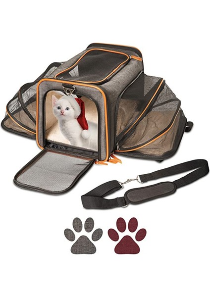 Stil 4 Havayolu Onaylı Evcil Hayvan Taşıyıcı 4 Genişletilebilir Alan ile Katlanabilir Yumuşak Taraflı Köpek Taşıyıcı Kedi Kafesi Evcil Hayvan Seyahat Çantası (Yurt Dışından)