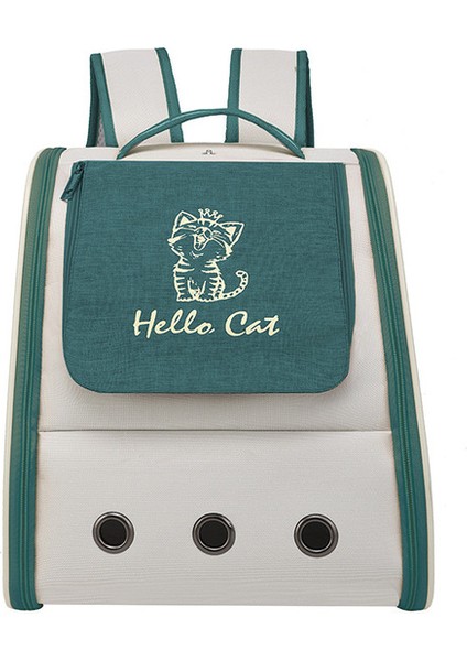 Yeşil Pet Kedi Taşıma Çantası Nefes Taşınabilir Kedi Sırt Çantası Açık Küçük Köpek Taşıma Taşıma Çantası Kedi Sırt Çantası Taşıyıcıları Cushio (Yurt Dışından)
