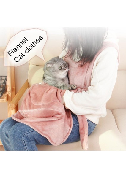 Pembe Evcil Hayvan Önlüğü Taşıyıcı Kedi Taşıyıcı Önlük Süper Yumuşak Ayarlanabilir Çift Cep Takviyeli Kenarlar Düzgün Dikişler Sıcak Tutmak Flanel Eller-F (Yurt Dışından) modelleri