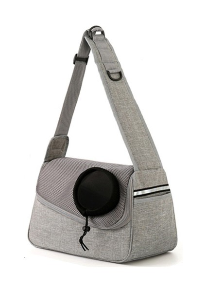 Gri Küçük Hayvan Kedi Taşıma Çantası Köpek Sırt Çantası Seyahat Evcil Hayvan Tote Omuz Çantası Örgü Sling Messenger Köpek Açık Malzemeleri Taşıma (Yurt Dışından)
