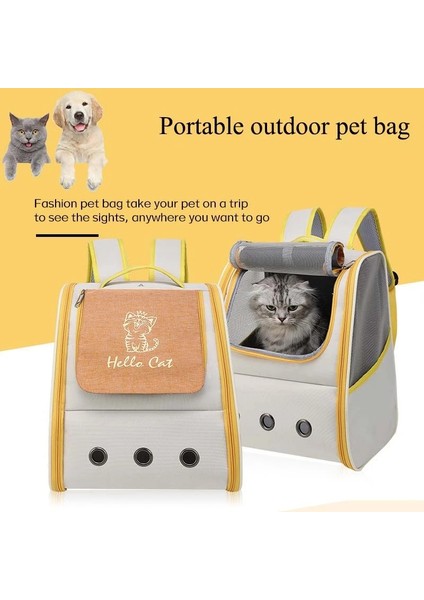 Sarı Pet Kedi Taşıma Çantası Nefes Taşınabilir Kedi Sırt Çantası Açık Küçük Köpek Taşıma Taşıma Çantası Kedi Sırt Çantası Taşıyıcıları Cushio ile (Yurt Dışından) modelleri