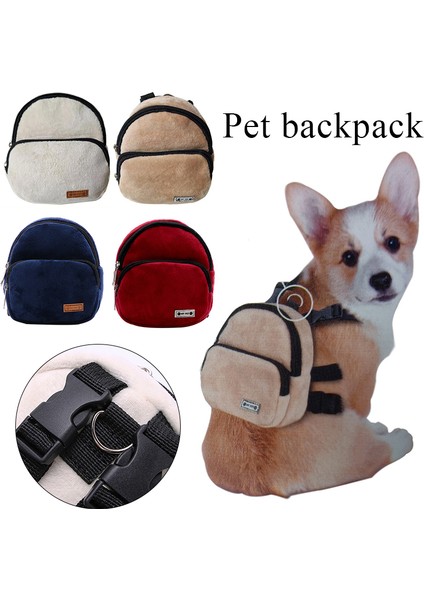 Lacivert Sevimli Dayanıklı Kadife Pet Sırt Çantası Küçük Köpekler Kediler Için Uygun Taşınabilir Büyük Kapasiteli Köpek Kedi Açık Aperatif Çanta Pet Sırt Çantası (Yurt Dışından) modelleri