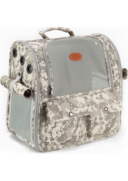 Camo F Pet Sırt Çantası Taşınabilir Kedi ve Küçük Köpekler Açık Taşıyıcı Katlanabilir Havalandırmalı Tasarım Büyük Kedi Köpek Sırt Çantası Taşıma Çantası (Yurt Dışından)