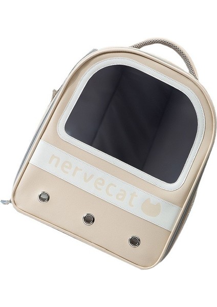 Mavi Kedi Taşıma Sırt Çantası Pet Out Çanta Taşınabilir Büyük Kapasiteli Nefes Kedi Sırt Çantası Deri Kedi ve Köpek Taşıma Çantası Uzay Kapsülü (Yurt Dışından)