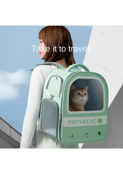 Mavi Kedi Taşıma Sırt Çantası Pet Out Çanta Taşınabilir Büyük Kapasiteli Nefes Kedi Sırt Çantası Deri Kedi ve Köpek Taşıma Çantası Uzay Kapsülü (Yurt Dışından) modelleri