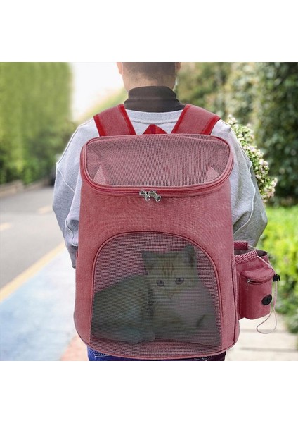 Mavi Kedi Çantası Sırt Çantası Köpekler Için Örgülü Yenilikçi Gezgin Kabarcık Sırt Çantası Cepli Kediler ve Köpekler Için Evcil Hayvan Taşıyıcıları Seyahat Için (Yurt Dışından) modelleri