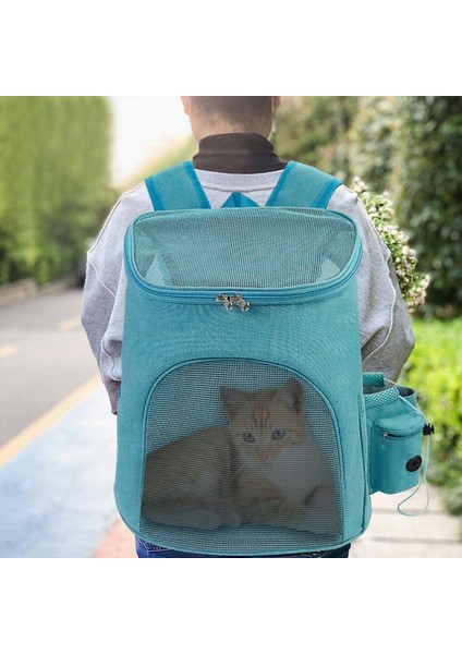 Mavi Kedi Çantası Sırt Çantası Köpekler Için Örgülü Yenilikçi Gezgin Kabarcık Sırt Çantası Cepli Kediler ve Köpekler Için Evcil Hayvan Taşıyıcıları Seyahat Için (Yurt Dışından) indirimleri