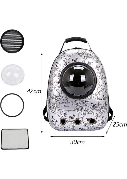 Gümüş Ayı S-Altında 6.0 kg Pet Karikatür Baskı Kedi Sırt Çantası Taşıyıcı Pet Açık Seyahat Malzemeleri Kediler Için Yavru Nefes Kedi Taşıma Çantaları Mochila Para Gato (Yurt Dışından)