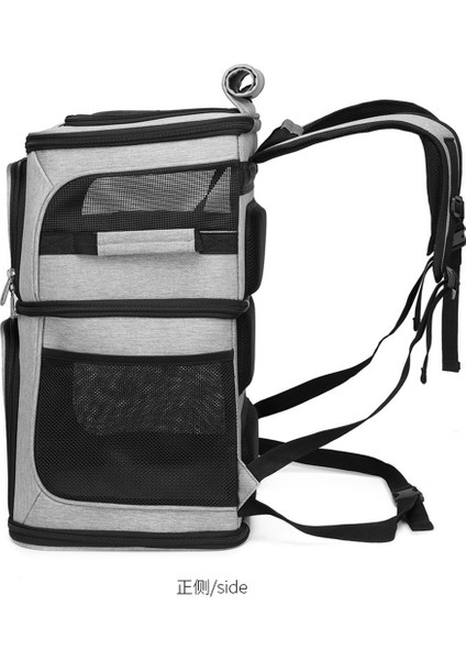 Mavi Nefes Çift Katlı Evcil Hayvan Çantası Açık Taşınabilir Katlanabilir Kedi Sırt Çantası Aşınmaya Dayanıklı Köpek Taşıyıcı Sırt Çantası Kedi Taşıyıcı (Yurt Dışından) modelleri