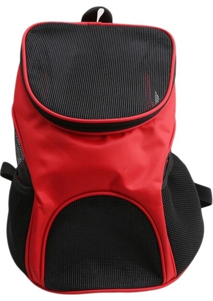 Kırmızı Evcil Hayvan Taşıma Çantası Kedi Sırt Çantası Taşınabilir Katlanabilir Nefes Orta Kedi Köpek Sırt Çantaları Açık Ön Çanta Örgü Sırt Çantası (Yurt Dışından)