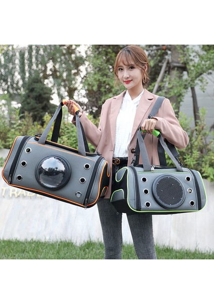 Yeşil 44X24X27CM Taşıyıcı Kedi Köpek Taşıma Seyahat Aksesuarları Evcil Hayvan Bayan Çantası ve Süper Hayvanlar Omuz Sepeti Sırt Çantası Tavşan Sandık Tote (Yurt Dışından) modelleri