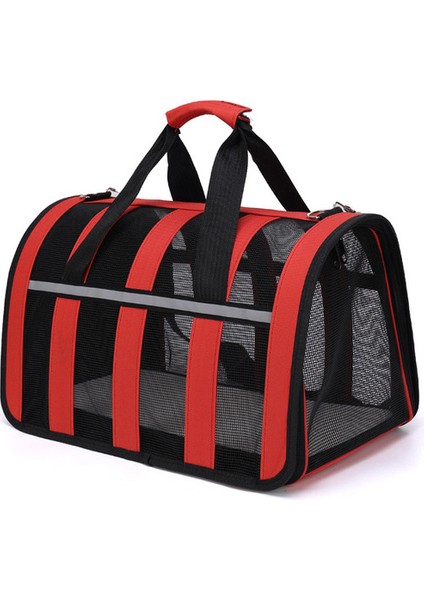 Kırmızı M 41X27X25 cm Taşınabilir Kedi Taşıma Çantası Pet Araba Seyahat Kasaları Araç Katlanır Yumuşak Yatak Katlanabilir Köpek Kulübesi Evi Orta Yavru Köpek Için (Yurt Dışından)