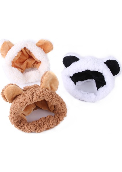 Kedi Şapka Komik Pet Köpek Kedi Kap Yumuşak Sıcak Peluş Ayı Kulaklar Şapka Cosplay Şapkalar Doğum Günü Hediyesi Parti Kostüm Aksesuarları Fotoğraf Sahne (Yurt Dışından) fırsatları
