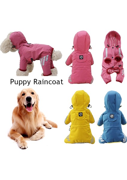 Sarı S Köpek Yağmurluk Yansıtıcı Evcil Hayvan Giysileri Köpek Giyim Su Geçirmez Tulum Ceket Yorkie Kaniş Bichon Pomeranian Schnauzer Corgi Ceket (Yurt Dışından) fiyatları