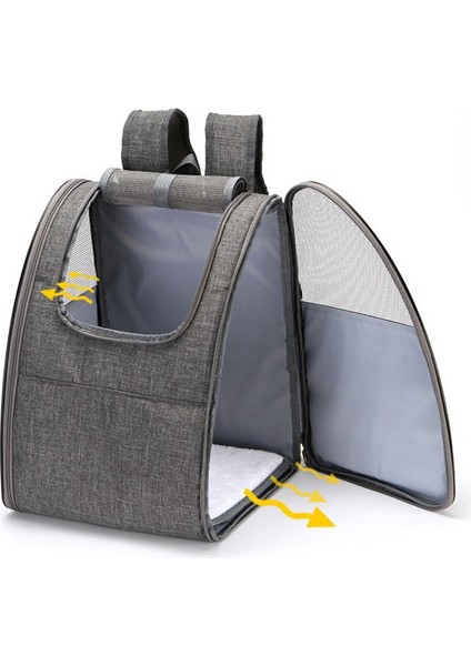 Gri Evcil Hayvan Malzemeleri Kedi Sırt Çantası Düz Renk Büyük Kapasiteli Yan Açılış Katlanabilir Taşınabilir Nefes Rahat Köpek Çantası Seyahat Pet (Yurt Dışından) fiyatları