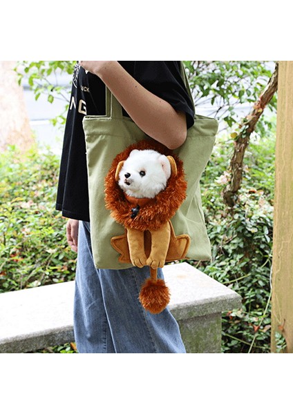 Açık Gri 40X35CM-IN 4kg Komik Aslan Şekilli Kedi ve Köpek Taşıma Çantası Nefes Alabilen ve Yumuşak Aslan Kafası Kedi Çantası Köpek Çantası Evcil Hayvan Çantası Evcil Hayvan Malzemeleri (Yurt Dışından) modelleri