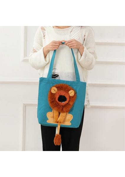 Açık Gri 40X35CM-IN 4kg Komik Aslan Şekilli Kedi ve Köpek Taşıma Çantası Nefes Alabilen ve Yumuşak Aslan Kafası Kedi Çantası Köpek Çantası Evcil Hayvan Çantası Evcil Hayvan Malzemeleri (Yurt Dışından) indirimleri