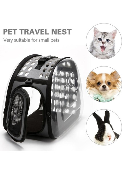 Siyah 36X20X22CM Şeffaf Kedi Köpek Taşıma Çantası Uzay Kapsülü Katlanabilir Nefes Alabilir Pet Seyahat Çantası Açık Sırt Çantası Köpek Seyahat Taşıma Çantası (Yurt Dışından) modelleri