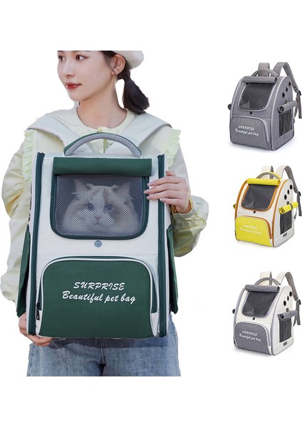 YELLOW02 Pet Kedi Taşıma Çantası Nefes Taşınabilir Kedi Sırt Çantası Açık Küçük Köpek Taşıma Taşıma Çantası Yastıklı Kedi Sırt Çantası Taşıyıcılar (Yurt Dışından) fiyatları