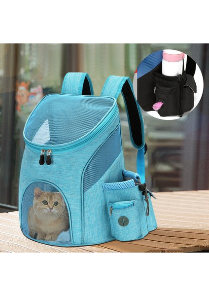 Mavi Siyah S Köpek Kedi Sırt Çantası Nefes Açık Seyahat Taşıyıcı Çift Omuz Çantası Taşınabilir Sırt Çantası Taşıma Kediler Pet Kedi Taşıma Çantası (Yurt Dışından) modelleri