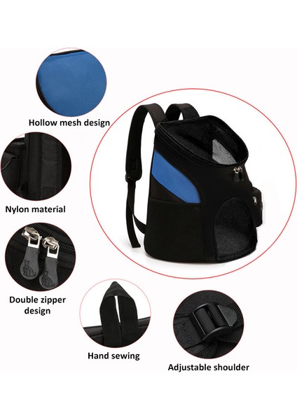 Mavi Siyah S Köpek Kedi Sırt Çantası Nefes Açık Seyahat Taşıyıcı Çift Omuz Çantası Taşınabilir Sırt Çantası Taşıma Kediler Pet Kedi Taşıma Çantası (Yurt Dışından) fırsatları