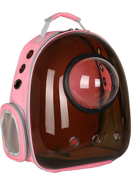 Pembe B Pet Kedi Sırt Çantası Büyük Taşınabilir Köpek Taşıma Çantası Seyahat Kabarcık Nefes Şeffaf Uzay Kapsülü Sırt Çantası Evcil Hayvan Taşıyıcı Kedi Için (Yurt Dışından)