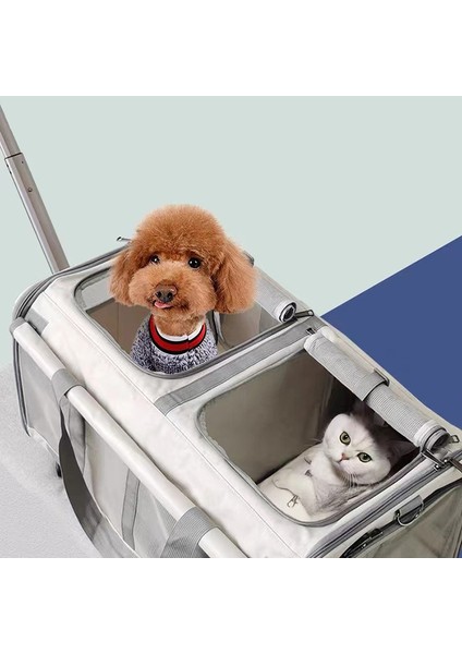 Stil 1 Taşınabilir Nefes Alabilen Küçük ve Orta Ölçekli Kafes Katlanabilir Pet Tramvay Çantası Büyük Çift Katmanlı Nefes Alabilen Köpek Taşıma Çantası 1 Adet (Yurt Dışından) modelleri