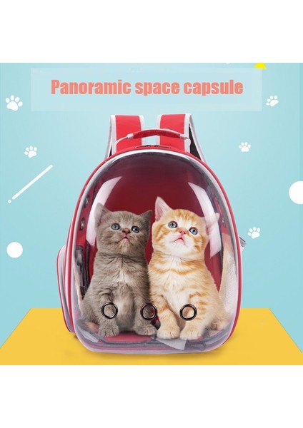 E Nefes Açık Seyahat Sırt Çantası Taşınabilir Pet Kedi Çantası Küçük Köpekler ve Kediler Için Uygun Şeffaf Uzay Kapsülü Evcil Hayvan Malzemeleri (Yurt Dışından) fiyatları