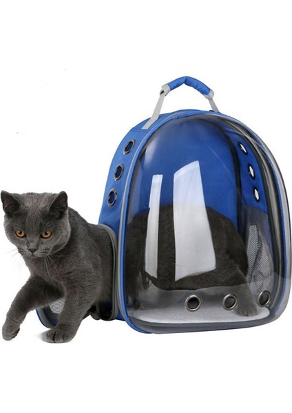 E Nefes Açık Seyahat Sırt Çantası Taşınabilir Pet Kedi Çantası Küçük Köpekler ve Kediler Için Uygun Şeffaf Uzay Kapsülü Evcil Hayvan Malzemeleri (Yurt Dışından) fırsatları