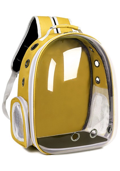 Sarı F Pet Kedi Çantası Uzay Kapsülü Köpek Çantası Sırt Çantası ile Dışarı Çıkmak Şeffaf Pet Sırt Çantası Astronot Köpek Taşıma Çantası Köpek Aksesuarları (Yurt Dışından)