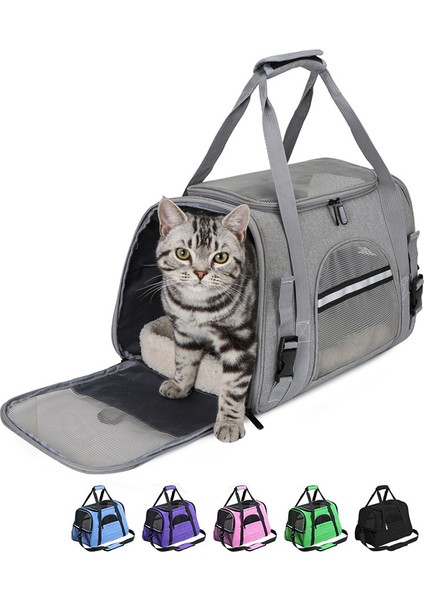 Siyah 43CMX25CMX28CM Kedi Araba Taşıma Çantaları Köpek Nefes Alabilen Sırt Çantası Pet Katlanabilir Giden Seyahat Çantası Kedi Malzemeleri Köpek Taşıma Kutusu Aksesuarları (Yurt Dışından) fırsatları