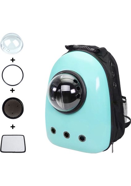 Yeşil L Şişman Kedi Sırt Çantası Taşıyıcı Büyük Kabarcık Astronot Uzay Evcil Hayvanlar Için Nefes Kapsül Taşıma Tavşan Şeffaf Çanta Pencereli (Yurt Dışından)