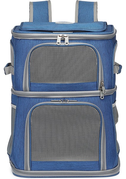 Gri Evcil Hayvan Malzemeleri Büyük Kapasiteli Çift Katmanlı Evcil Hayvan Çantası Iki Kedi Sırt Çantası Koymak Kolay Katlanabilir Oxford Kumaş Köpek Çantası (Yurt Dışından) modelleri